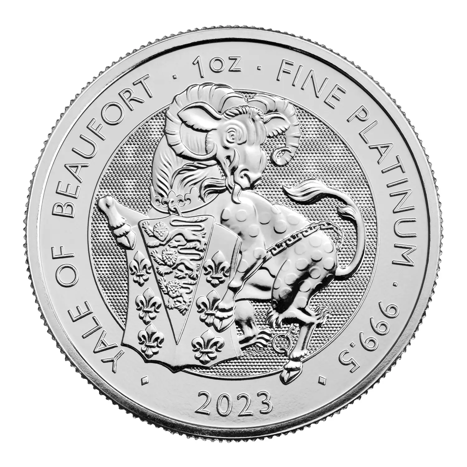 2023 1oz British The Royal Tudor Beast - Platinum Yale Of Beaufort (3)