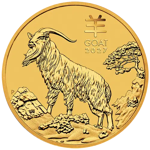 2027 1/4 oz Australian Perth Mint Gold Lunar Series III: Year of the Goat