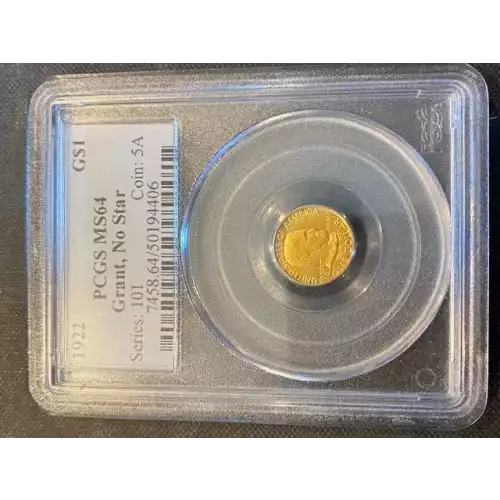 Classic Commemorative Gold--- 1922 Grant, No Star -Gold- 1 Dollar (3)