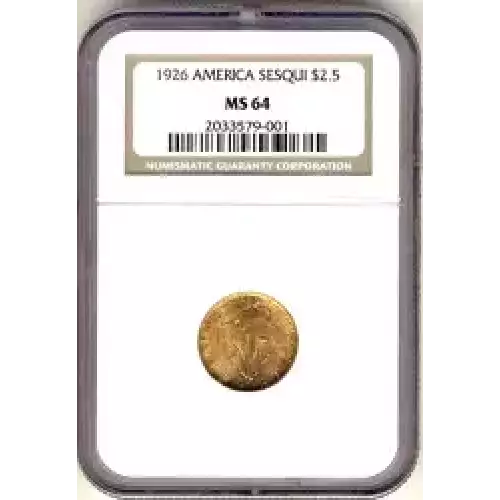 Classic Commemorative Gold - 1926 Sesquicentennial - Gold, $2.5 Dollars (3)