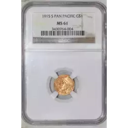 Classic Commemorative Gold--- Panama - Pacific Exposition 1915 -Gold- 1 Dollar