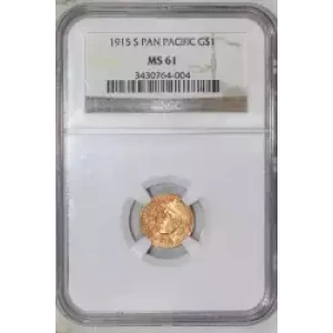 Classic Commemorative Gold--- Panama - Pacific Exposition 1915 -Gold- 1 Dollar