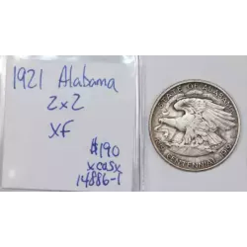 Classic Commemorative Silver--- Alabama Centennial 1921 -Silver- 0.5 Dollar