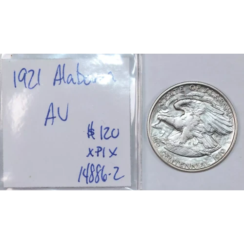 Classic Commemorative Silver--- Alabama Centennial 1921 -Silver- 0.5 Dollar