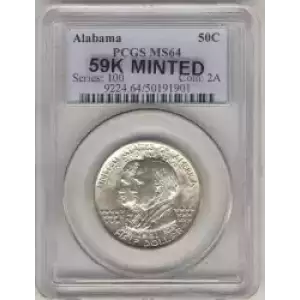 Classic Commemorative Silver--- Alabama Centennial 1921 -Silver- 0.5 Dollar (3)
