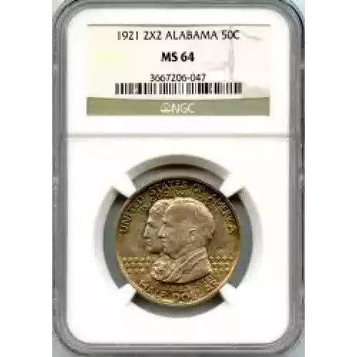 Classic Commemorative Silver--- Alabama Centennial 1921 -Silver- 0.5 Dollar (3)