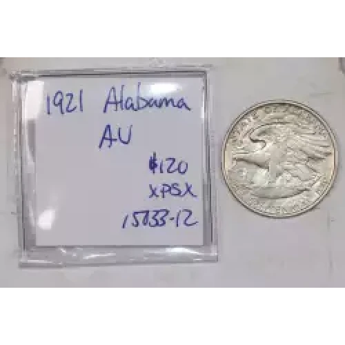 Classic Commemorative Silver--- Alabama Centennial 1921 -Silver- 0.5 Dollar