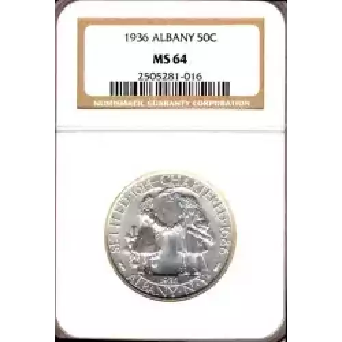 Classic Commemorative Silver--- Albany, New York, Charter 1936 -Silver- 0.5 Dollar (3)
