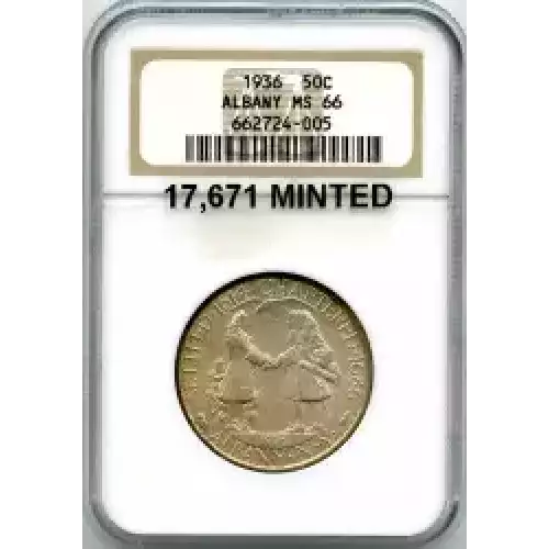 Classic Commemorative Silver--- Albany, New York, Charter 1936 -Silver- 0.5 Dollar (3)