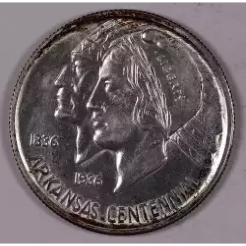 Classic Commemorative Silver--- Arkansas Centennial 1935-1939-Silver- 0.5 Dollar