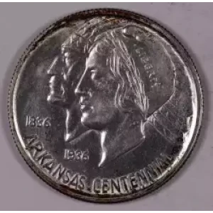 Classic Commemorative Silver--- Arkansas Centennial 1935-1939-Silver- 0.5 Dollar
