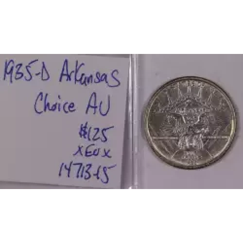 Classic Commemorative Silver--- Arkansas Centennial 1935-1939-Silver- 0.5 Dollar (2)