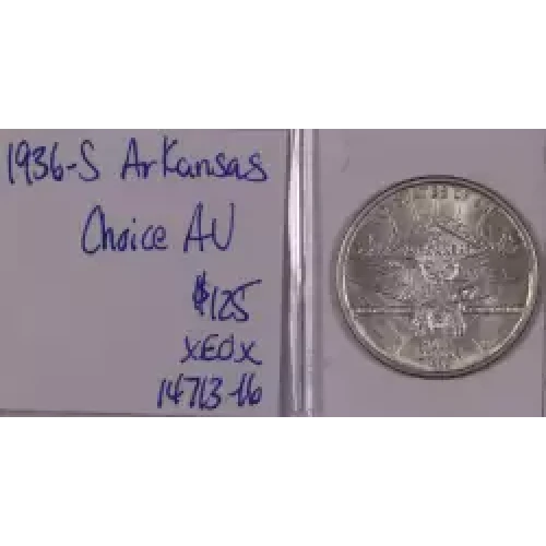Classic Commemorative Silver--- Arkansas Centennial 1935-1939-Silver- 0.5 Dollar