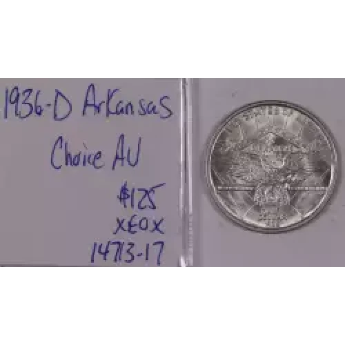 Classic Commemorative Silver--- Arkansas Centennial 1935-1939-Silver- 0.5 Dollar
