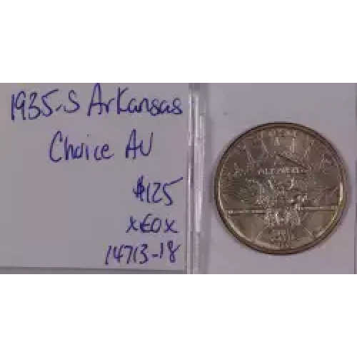 Classic Commemorative Silver--- Arkansas Centennial 1935-1939-Silver- 0.5 Dollar
