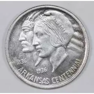 Classic Commemorative Silver--- Arkansas Centennial 1935-1939-Silver- 0.5 Dollar