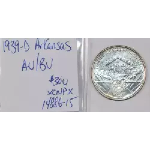 Classic Commemorative Silver--- Arkansas Centennial 1935-1939-Silver- 0.5 Dollar