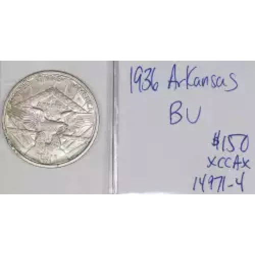 Classic Commemorative Silver--- Arkansas Centennial 1935-1939-Silver- 0.5 Dollar