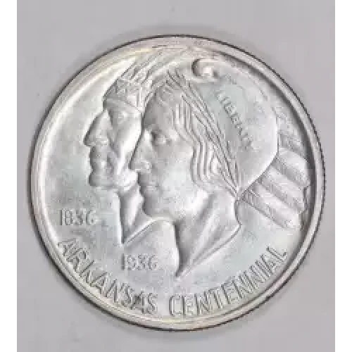 Classic Commemorative Silver--- Arkansas Centennial 1935-1939-Silver- 0.5 Dollar