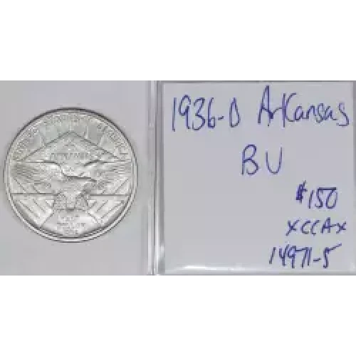 Classic Commemorative Silver--- Arkansas Centennial 1935-1939-Silver- 0.5 Dollar
