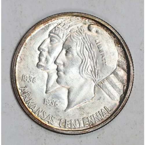 Classic Commemorative Silver--- Arkansas Centennial 1935-1939-Silver- 0.5 Dollar