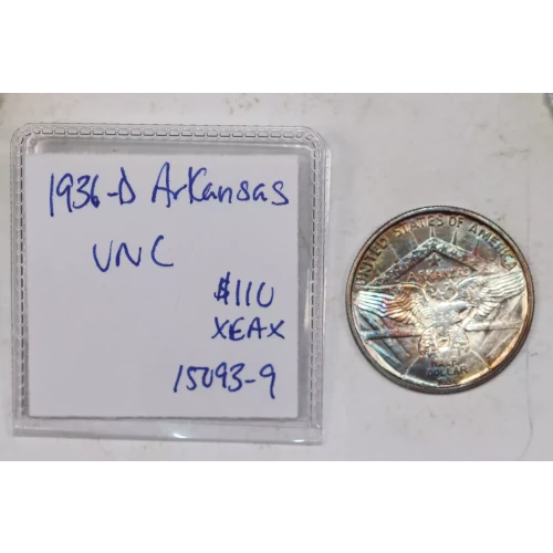 Classic Commemorative Silver--- Arkansas Centennial 1935-1939-Silver- 0.5 Dollar