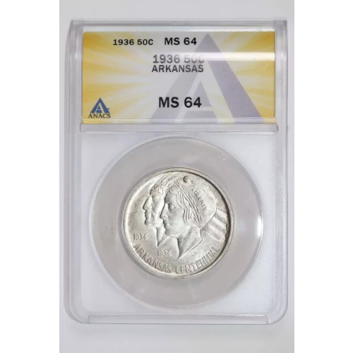 Classic Commemorative Silver--- Arkansas Centennial 1935-1939-Silver- 0.5 Dollar