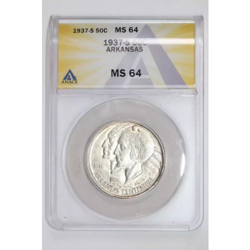 Classic Commemorative Silver--- Arkansas Centennial 1935-1939-Silver- 0.5 Dollar