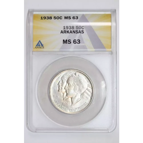 Classic Commemorative Silver--- Arkansas Centennial 1935-1939-Silver- 0.5 Dollar