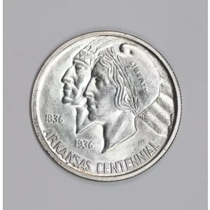 Classic Commemorative Silver--- Arkansas Centennial 1935-1939-Silver- 0.5 Dollar