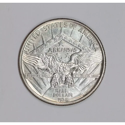 Classic Commemorative Silver--- Arkansas Centennial 1935-1939-Silver- 0.5 Dollar (2)