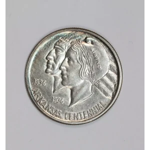 Classic Commemorative Silver--- Arkansas Centennial 1935-1939-Silver- 0.5 Dollar
