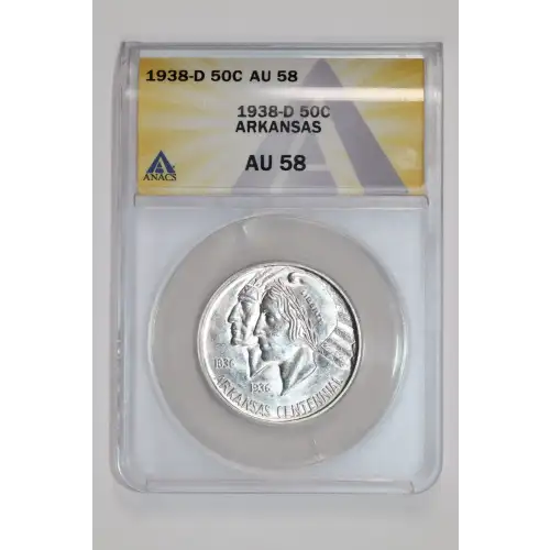 Classic Commemorative Silver--- Arkansas Centennial 1935-1939-Silver- 0.5 Dollar
