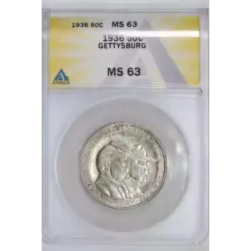 Classic Commemorative Silver--- Battle of Gettysburg Anniversary 1936 -Silver- 0.5 Dollar