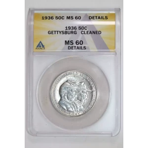 Classic Commemorative Silver--- Battle of Gettysburg Anniversary 1936 -Silver- 0.5 Dollar