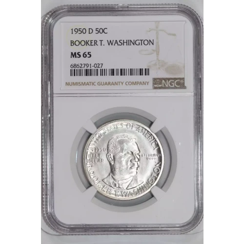 Classic Commemorative Silver--- Booker T. Washington Memorial 1946-1951-Silver- 0.5 Dollar