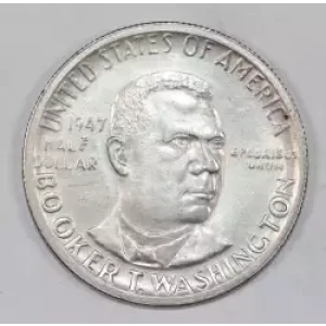 Classic Commemorative Silver--- Booker T. Washington Memorial 1946-1951-Silver- 0.5 Dollar