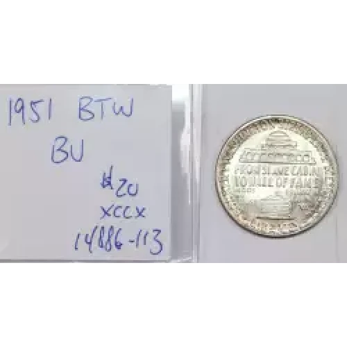 Classic Commemorative Silver--- Booker T. Washington Memorial 1946-1951-Silver- 0.5 Dollar