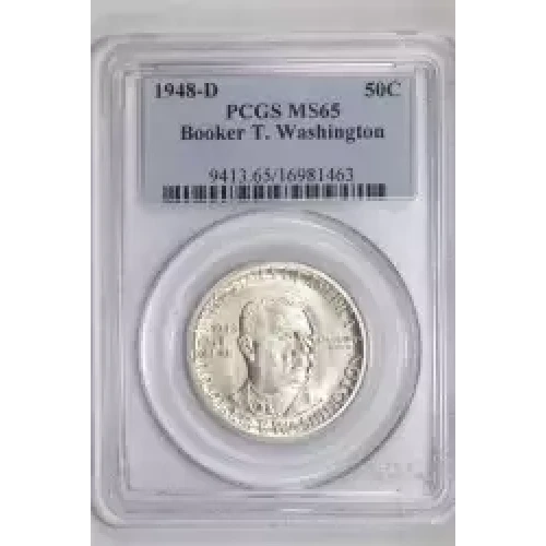 Classic Commemorative Silver--- Booker T. Washington Memorial 1946-1951-Silver- 0.5 Dollar