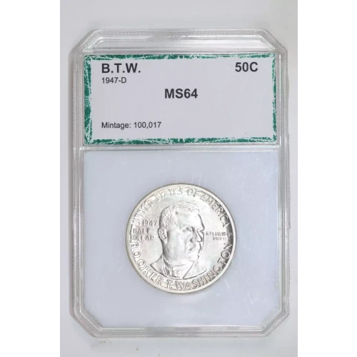 Classic Commemorative Silver--- Booker T. Washington Memorial 1946-1951-Silver- 0.5 Dollar