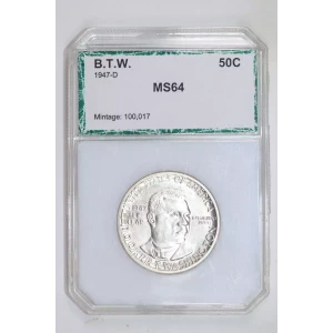 Classic Commemorative Silver--- Booker T. Washington Memorial 1946-1951-Silver- 0.5 Dollar