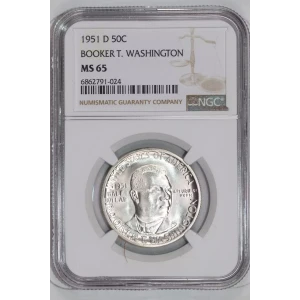 Classic Commemorative Silver--- Booker T. Washington Memorial 1946-1951-Silver- 0.5 Dollar