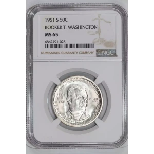Classic Commemorative Silver--- Booker T. Washington Memorial 1946-1951-Silver- 0.5 Dollar