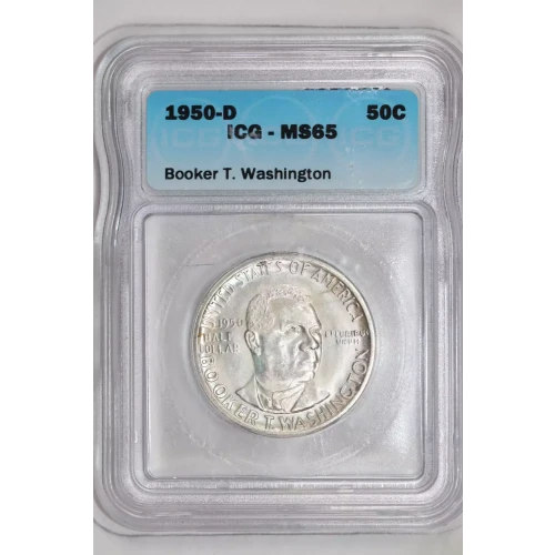 Classic Commemorative Silver--- Booker T. Washington Memorial 1946-1951-Silver- 0.5 Dollar