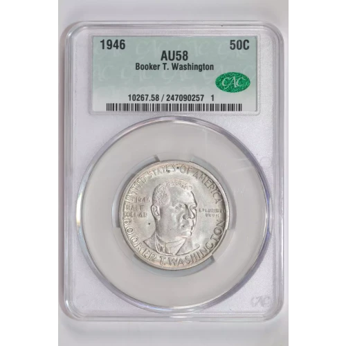 Classic Commemorative Silver--- Booker T. Washington Memorial 1946-1951-Silver- 0.5 Dollar