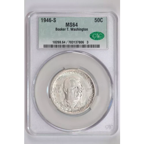 Classic Commemorative Silver--- Booker T. Washington Memorial 1946-1951-Silver- 0.5 Dollar