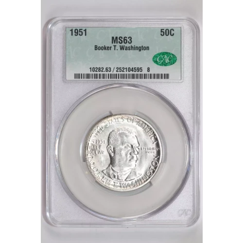 Classic Commemorative Silver--- Booker T. Washington Memorial 1946-1951-Silver- 0.5 Dollar