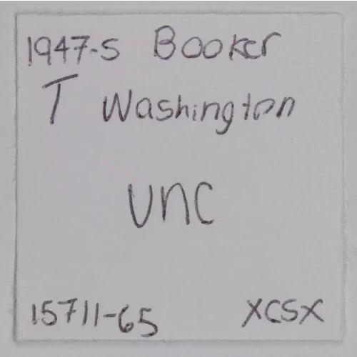 Classic Commemorative Silver--- Booker T. Washington Memorial 1946-1951-Silver- 0.5 Dollar