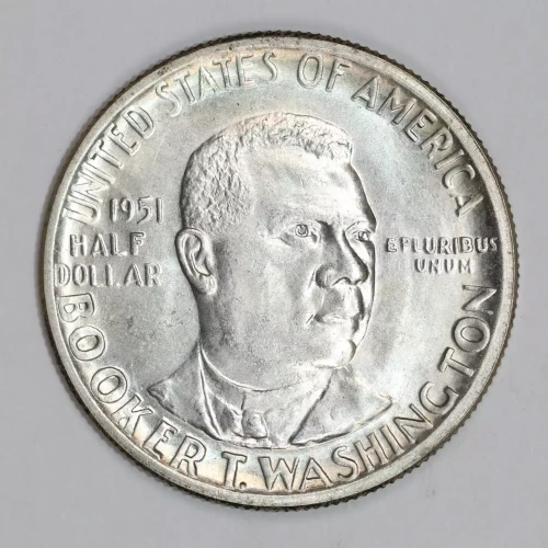 Classic Commemorative Silver--- Booker T. Washington Memorial 1946-1951-Silver- 0.5 Dollar