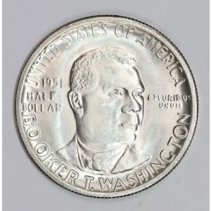Classic Commemorative Silver--- Booker T. Washington Memorial 1946-1951-Silver- 0.5 Dollar